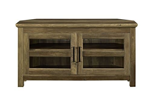 Walker Edison Black 44" 2 Door TV Stand 48" TV Corner Cabinet Living Room Storage