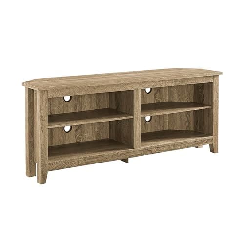Walker Edison Maxwell 2 Shelf Espresso Corner TV Stand 65 Inches
