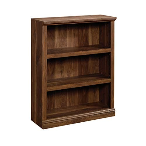 Sauder Estate Black 3 Tier Bookshelf for Home Office and Living Room