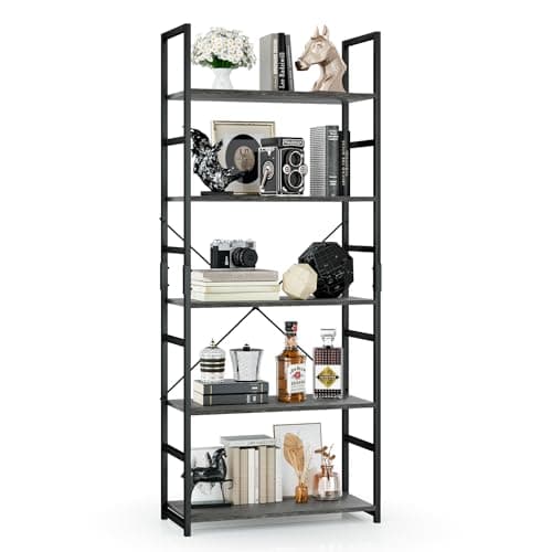 Vintage OTK 5 Tier Bookshelf for Living Room, Bedroom, and Home Office