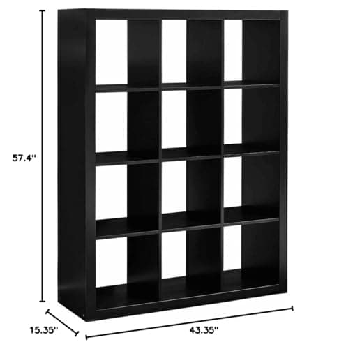 Better Homes and Gardens 12-Cube Solid Black Organizer