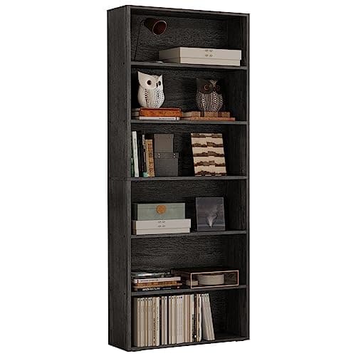 IRONCK 70in Tall 6 Tiers Floor Standing Bookshelf Home Decor Furniture