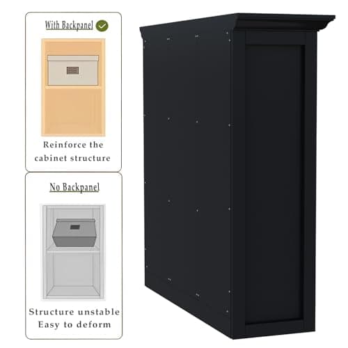 Wooden 3-Tier Cube Storage Bookcase for Home and Office, Black