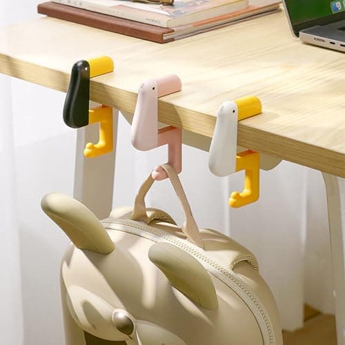Duck-Shaped Portion Non-Slip Desk Hanger & Organizer for School/Office Purse Storage