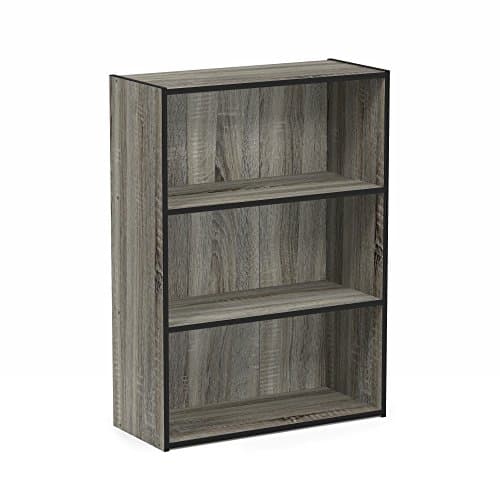 Furinno Pasir 3-Tier Columbia Walnut Open Shelf Bookcase