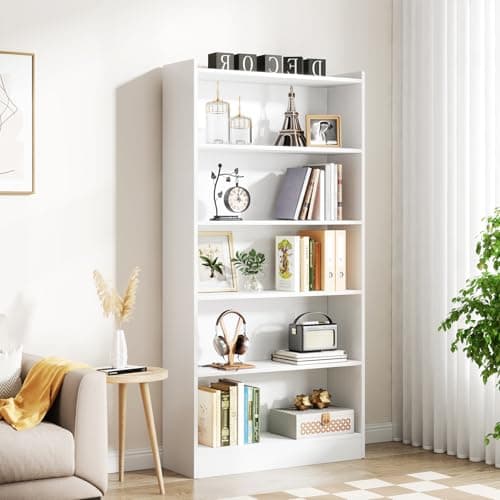 Tribesigns 6-Tier Tall Bookcase, 71" Floor Standing Bookshelf for Home Office, Living Room, Bedroom