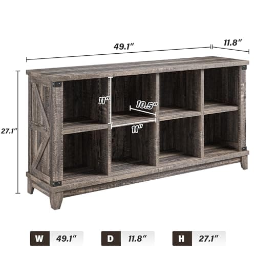 8 Cube Storage Organizer for Bedroom and Office, Black Oak
