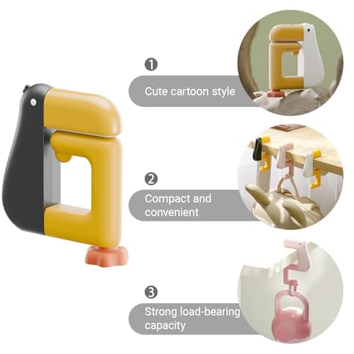Duck-Shaped Portion Non-Slip Desk Hanger & Organizer for School/Office Purse Storage
