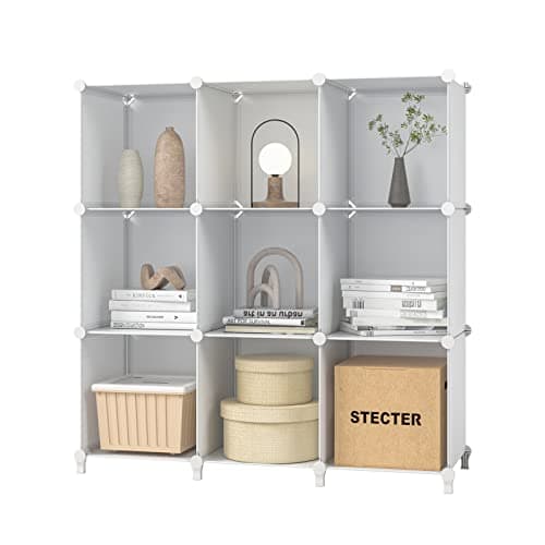 White 9-Cube Closet Organizer for Bedroom, Office