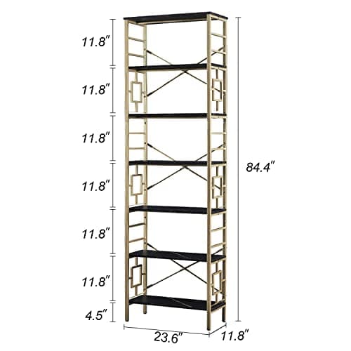 Modern Metal Bookcase for Home Office and Living Room