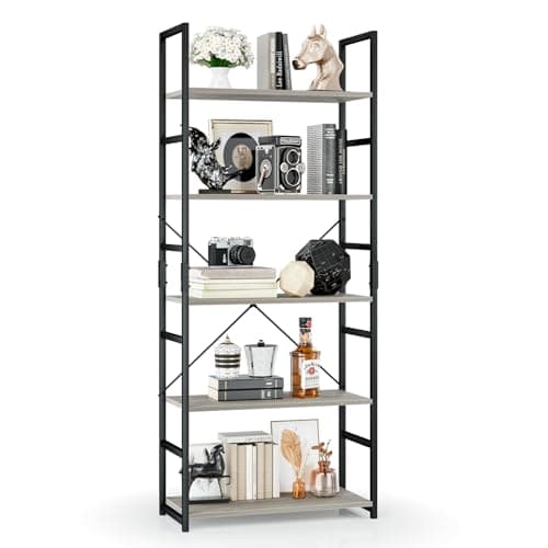 Vintage OTK 5 Tier Bookshelf for Living Room, Bedroom, and Home Office