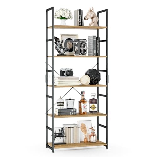 Vintage OTK 5 Tier Bookshelf for Living Room, Bedroom, and Home Office