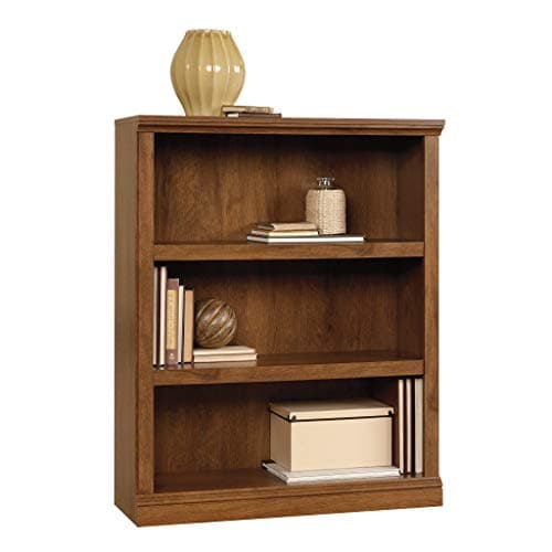 Sauder Estate Black 3 Tier Bookshelf for Home Office and Living Room