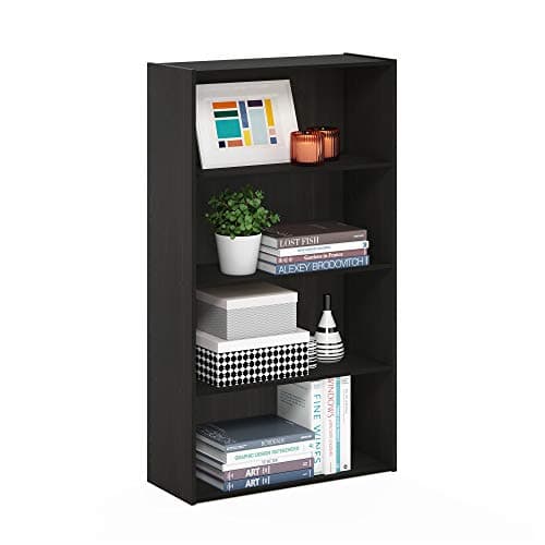 Furinno Pasir Espresso 4-Tier Bookcase Storage Shelf
