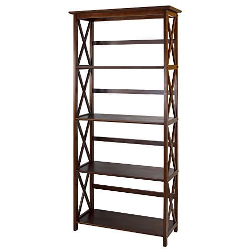 Mountego White 3-Shelf Casual Home Bookcase
