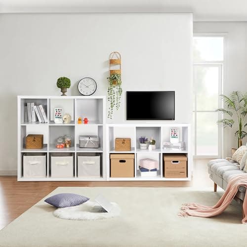 PACHIRA US 9 Inch Cube Storage Shelf, White Finishes