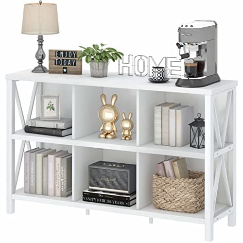 Fatorri Rustic Oak 47 Inch Cube Storage Bookcase with Shelf