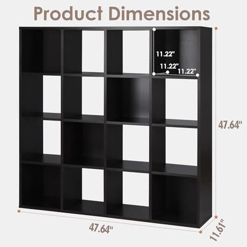 PACHIRA 16 Cube Closet Cabinet, Dark Brown Storage Rack