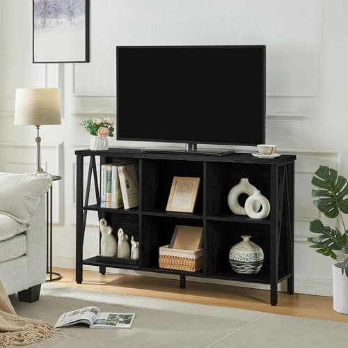 HOMISSUE Rustic Black Cube Storage Organizer Shelf for Living Room and Office  
HOMISSUE Industrial Style Wide Cube Bookshelf with 6 Cubes for Home Organization  
HOMISSUE Black 3-Tier Cubby Bookcase with 6 Cubes for Living Room and Office Organizati