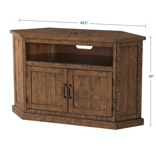 Martin Svensson Natural Solid Wood Corner TV Stand