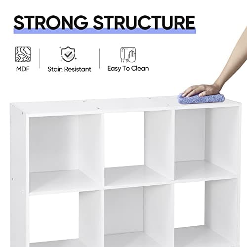 White Freestanding 3-Tier Open Wood Cube Storage Shelf with 5 Removable Panels