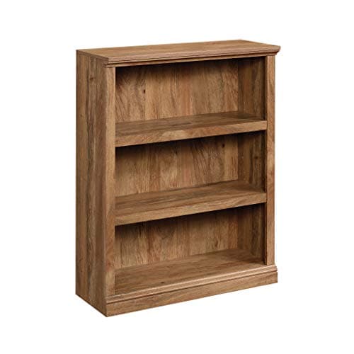 Sauder Estate Black 3 Tier Bookshelf for Home Office and Living Room