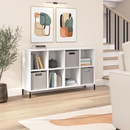 Bush Furniture Essence 8 Cube Organizer in White | Home Office and Beyond