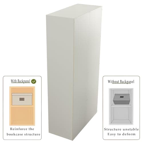 8-Cube Wooden Bookshelf - 4-Tier Open Storage Shelf for Home and Office, Fits TVs up to 55 Inches, Warm White