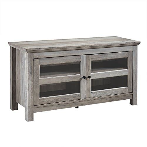 Walker Edison Black 44" 2 Door TV Stand 48" TV Corner Cabinet Living Room Storage