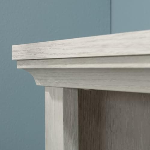Sauder Glacier Oak 3 Tier Wooden Bookshelf for HomeOffice & Living Room
