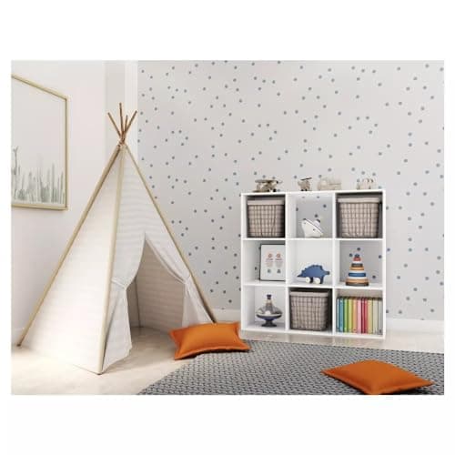 SIPAL 11" White 9-Cube Organizer Shelf