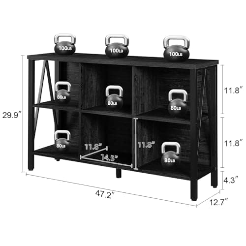 HOMISSUE Rustic Black Cube Storage Organizer Shelf for Living Room and Office  
HOMISSUE Industrial Style Wide Cube Bookshelf with 6 Cubes for Home Organization  
HOMISSUE Black 3-Tier Cubby Bookcase with 6 Cubes for Living Room and Office Organizati