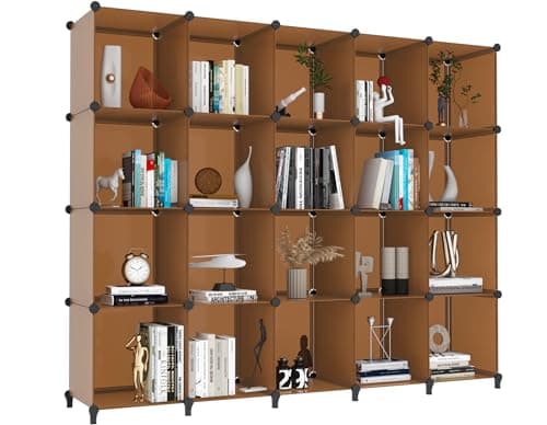 HOMIDEC Modular Cube Storage Organizer, Black, for Living Room, Bedroom, Office