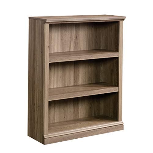 Sauder Estate Black 3 Tier Bookshelf for Home Office and Living Room
