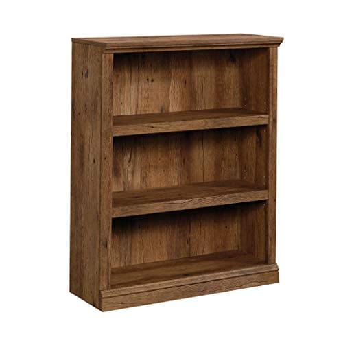 Sauder Estate Black 3 Tier Bookshelf for Home Office and Living Room