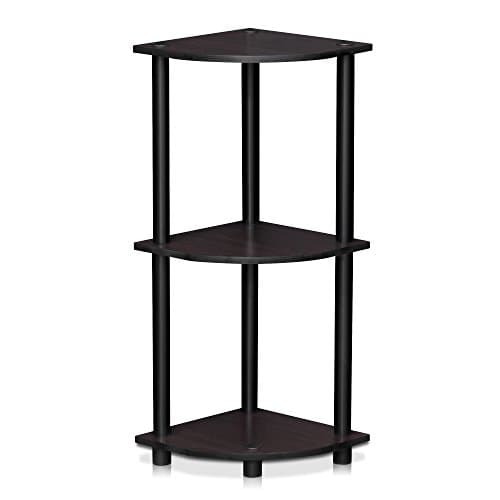 Furinno Turn-N-Tube 4-Tier Corner Grey/Black Display Rack