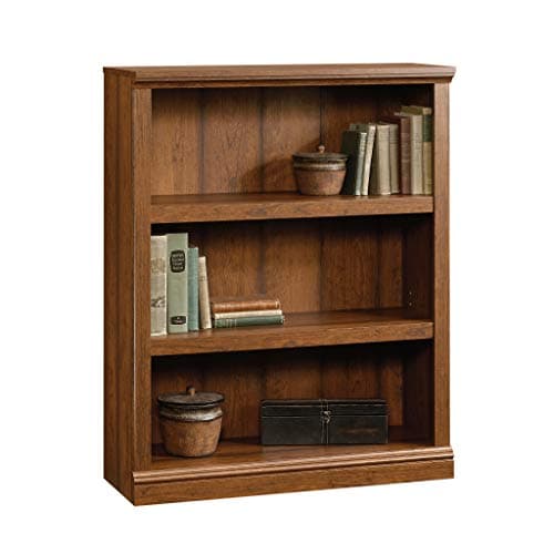 Sauder Estate Black 3 Tier Bookshelf for Home Office and Living Room