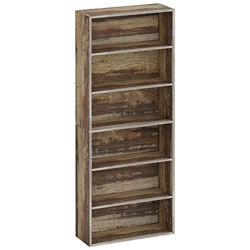 IRONCK 70in Tall 6 Tiers Floor Standing Bookshelf Home Decor Furniture