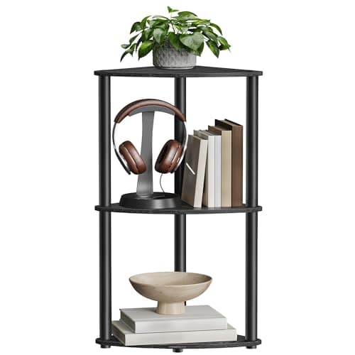 SONGMICS Home ULBC610W01 5-Tier Corner Shelf Stand, Snow White