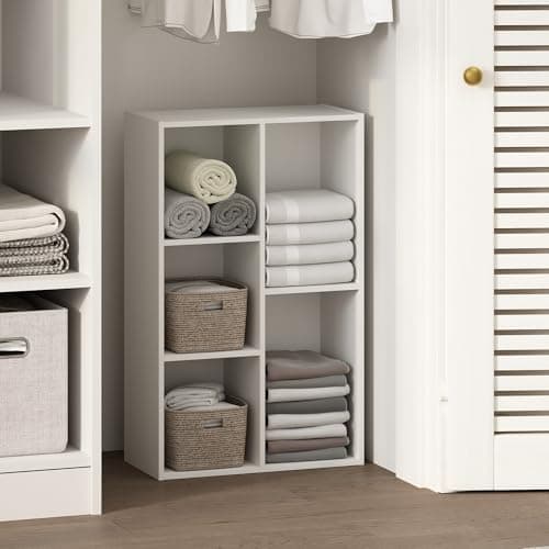 5-Cube White Closet Storage Organization