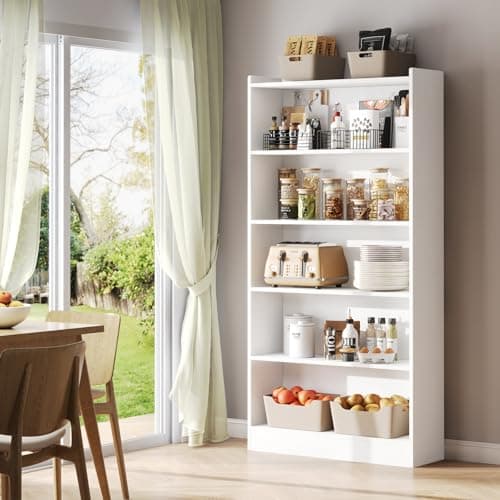 Tribesigns 6-Tier Tall Bookcase, 71" Floor Standing Bookshelf for Home Office, Living Room, Bedroom