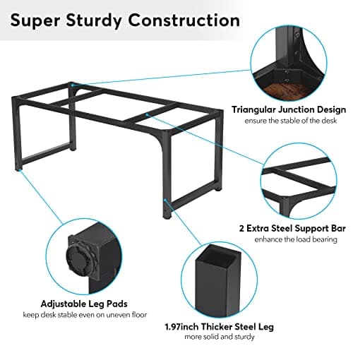 Modern Computer Desk for Home Office, 63 x 31.5 inch