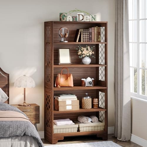 Tribesigns 6-Tier Vintage Tall Bookcase for Home Office Living Room