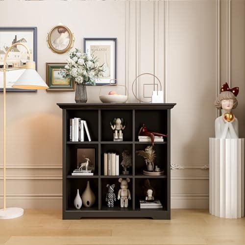 Wooden 3-Tier Cube Storage Bookcase for Home and Office, Black