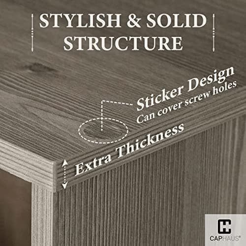 CAPHAUS Rustic Grey Oak 11-Inch Cube Storage Organizer Shelf, 6-Cube / 8-Cube / 9-Cube