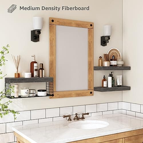 Bathroom Shelves Over Toilet Wall Mounted Floating Shelves Farmhouse Shelf