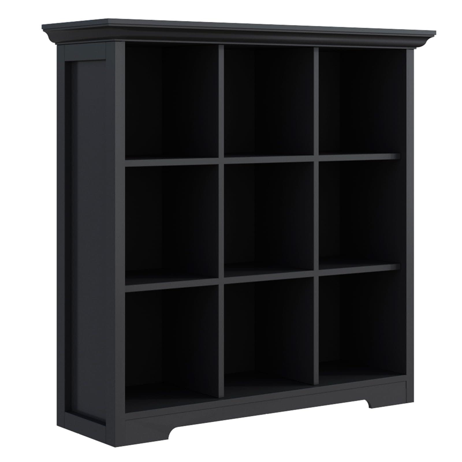 Wooden 3-Tier Cube Storage Bookcase for Home and Office, Black