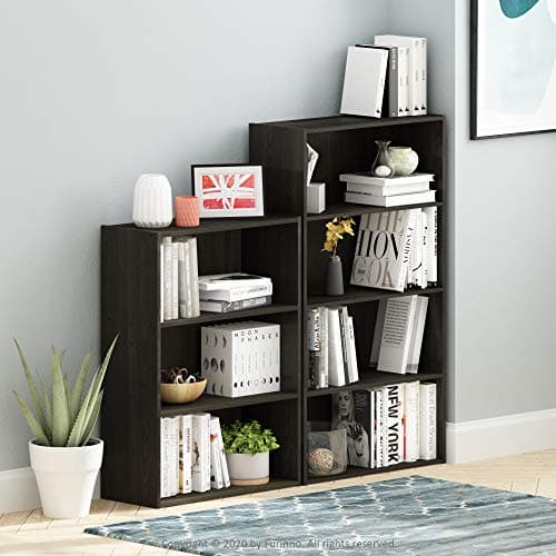 Furinno Pasir Dark Espresso 3-Tier Open Shelf Bookcase