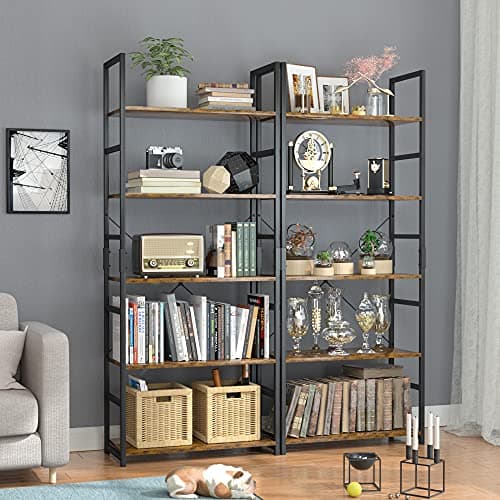 Vintage OTK 5 Tier Bookshelf for Living Room, Bedroom, and Home Office