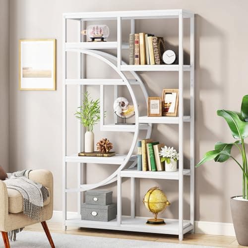 Tribesigns Industrial 5 Tier Tall Freestanding Bookshelf with Open Storage for Living Room and Bedroom